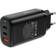 Мережевий зарядний пристрій CHAROME C30 PD65W GaN (2*USB-C+USB-A) Charger Set (Type-C to Type-C) Black