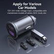АЗП Vention Two-Port USB A+A(30/30) Car Charger Gray Mini Style Aluminium Alloy Type (FFEH0)