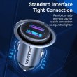 АЗП Vention Two-Port USB A+A(30/30) Car Charger Gray Mini Style Aluminium Alloy Type (FFEH0)