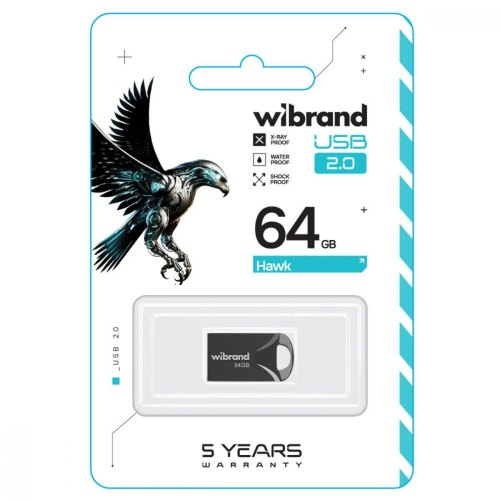 USB Flash Wibrand USB 2.0 Hawk 64Gb Black