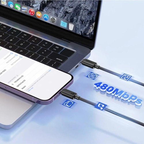 Кабель Usams US-SJ692 Type-C for Lightning 30W 1m Black