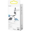 Кабель Baseus Bright Mirror 2 Series Retractable 3-in-1 Fast Charging  Data Cable USB to M+L+C 66W 1.1m Black