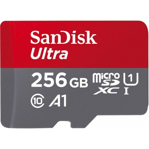 microSDXC (UHS-1) SanDisk Ultra 256Gb class 10 A1 (150MB/s) (adapter SD)