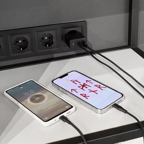 Мережевий зарядний пристрій ACEFAST A5 PD32W(USB-C+USB-A) dual port charger Black