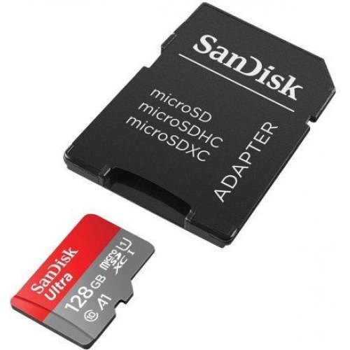 microSDXC (UHS-1) SanDisk Ultra 128Gb class 10 A1 (140Mb/s) (adapter SD)