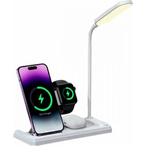 Бездротовий зарядний пристрій Usams US-CD195 15W 4in1 Wireless Charging Holder With Table Lamp