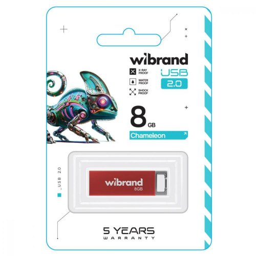 USB Flash Wibrand USB 2.0 Chameleon 8Gb Red