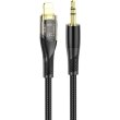 Аудiокабель HOCO UPA25 Transparent Discovery Edition Digital audio conversion cable iP Black