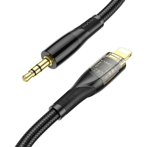 Аудiокабель HOCO UPA25 Transparent Discovery Edition Digital audio conversion cable iP Black