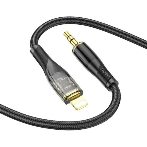 Аудiокабель HOCO UPA25 Transparent Discovery Edition Digital audio conversion cable iP Black