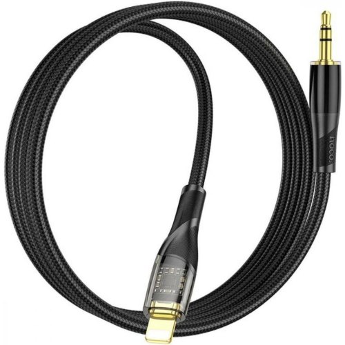Аудiокабель HOCO UPA25 Transparent Discovery Edition Digital audio conversion cable iP Black