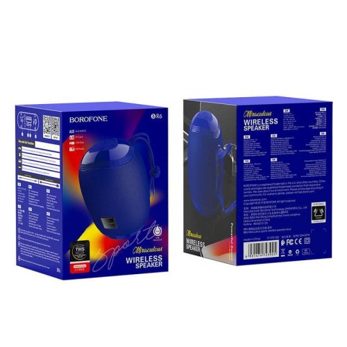 Портативна колонка BOROFONE BR6 Miraculous sports wireless speaker Blue
