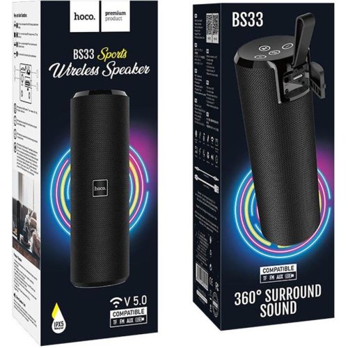 Портативна колонка HOCO BS33 Voice sports wireless speaker Black