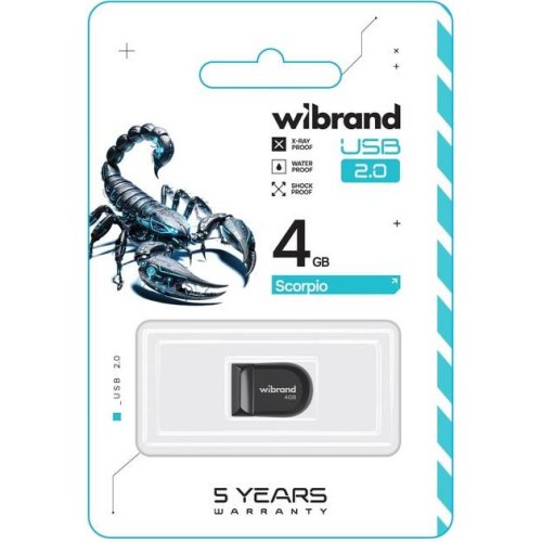 USB Flash Wibrand USB 2.0 Scorpio 4Gb Black