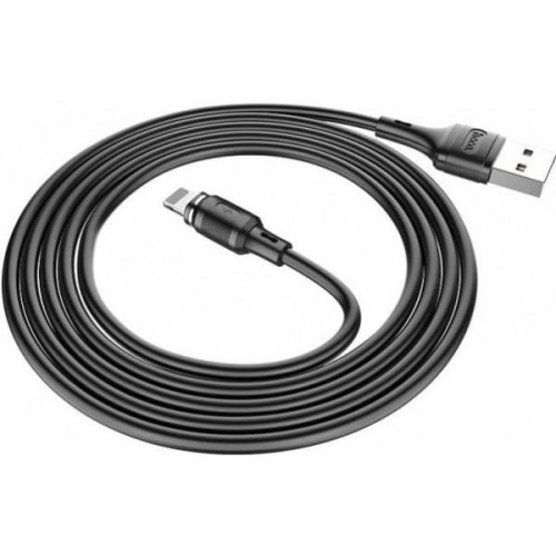 Кабель HOCO X52 USB to Ip 3A, 1m, PVC, PVC connectors, magnetic, Black
