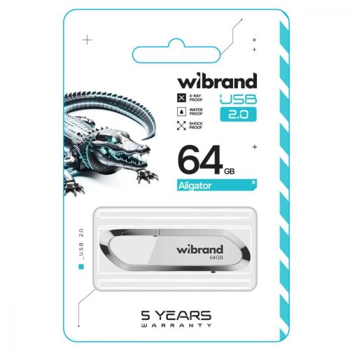 USB Flash Wibrand USB 2.0 Aligator 64Gb White