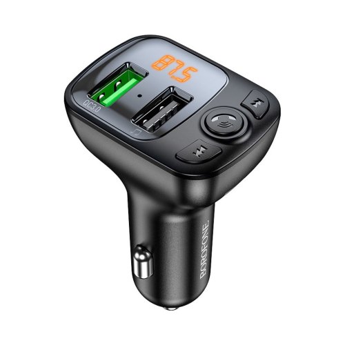 АЗП з FM-модулятором BOROFONE BC41 Eminency QC3.0 Car BT FM transmitter 18W Black 8525500090