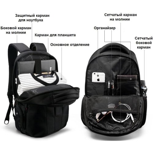 Рюкзак Tigernu T-B3105 15.6 Black/orange