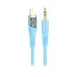 Аудiокабель HOCO UPA25 Transparent Discovery Edition Digital audio conversion cable iP Blue