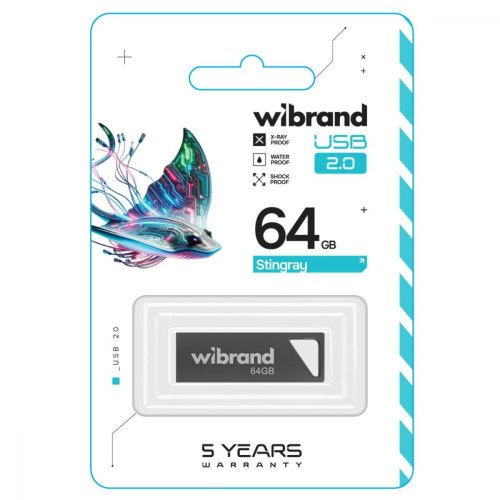 USB Flash Wibrand USB 2.0 Stingray 64Gb Grey