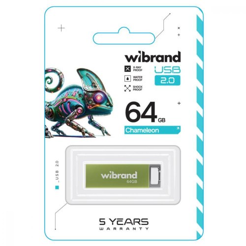 USB Flash Wibrand USB 2.0 Chameleon 64Gb Light green