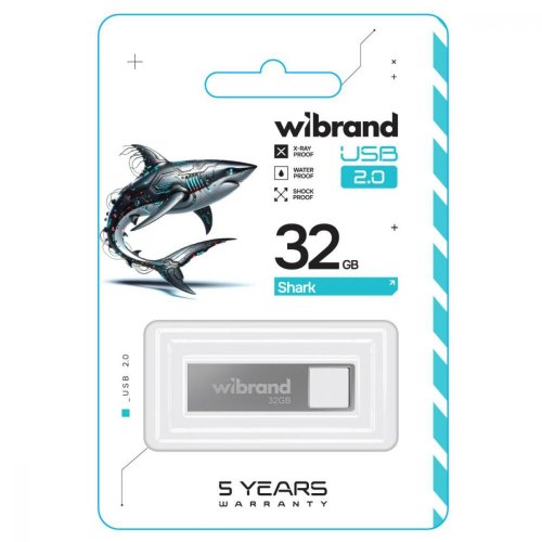 USB Flash Wibrand USB 2.0 Shark 32Gb Silver