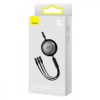 Кабель Baseus Bright Mirror 2 Series Retractable 3-in-1 Fast Charging  Data Cable Type-C to M+L+C 100W 1.1m Black