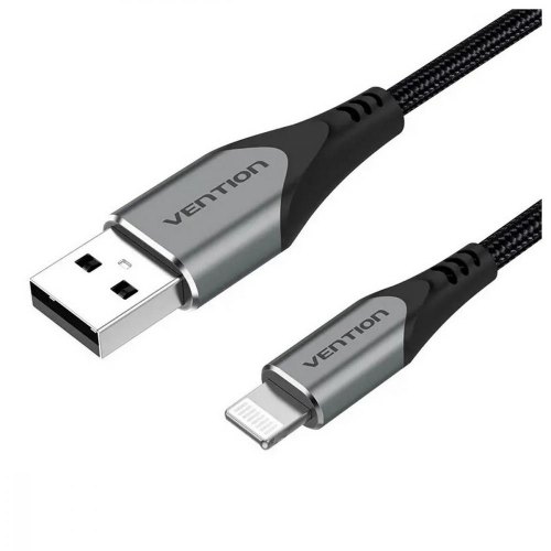 Кабель Vention Aluminum Alloy Type USB 2.0 USB for Lightning 1M Gray
