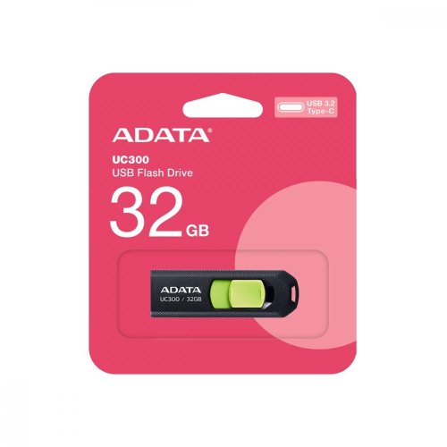 USB Flash Adata USB 3.2 Gen1 UC300 Type-C 32Gb Black/Green