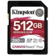SDXC (UHS-II U3) Kingston Canvas React Plus 512Gb class 10 V60 (R280MB/s, W150MB/s)