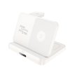 Бездротовий зарядний пристрій HOCO CQ7 Pass folding 3-in-1 wireless fast charger(iWatch+SAM) Milky White