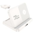 Бездротовий зарядний пристрій HOCO CQ7 Pass folding 3-in-1 wireless fast charger(iWatch+SAM) Milky White