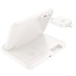 Бездротовий зарядний пристрій HOCO CQ7 Pass folding 3-in-1 wireless fast charger(iWatch+SAM) Milky White