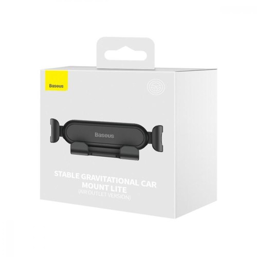 Тримач для мобiльного Baseus Stable Gravitational Car Mount Lite (Air Outlet Version) black