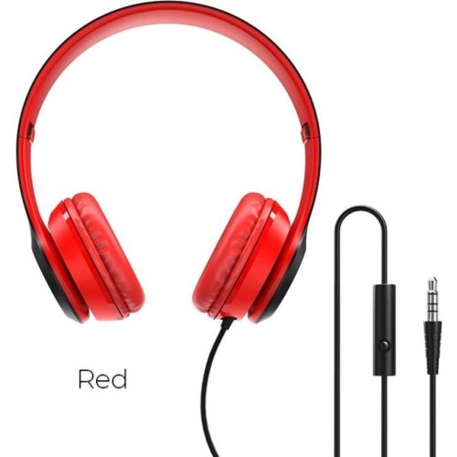 Навушники BOROFONE BO5 Star sound wired headphones Red