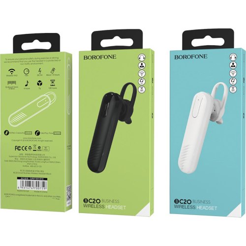 Bluetooth гарнітура BOROFONE BC20 Smart business wireless headset Black