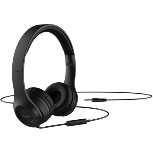 Навушники HOCO W21 Graceful charm wire control headphones Black