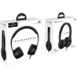 Навушники HOCO W21 Graceful charm wire control headphones Black