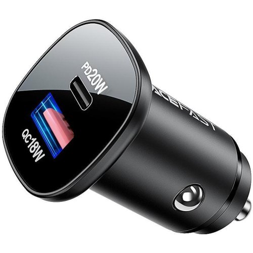 АЗП ACEFAST B1 mini 38W(USB-C+USB-A) dual-port metal car charger