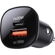 АЗП ACEFAST B1 mini 38W(USB-C+USB-A) dual-port metal car charger
