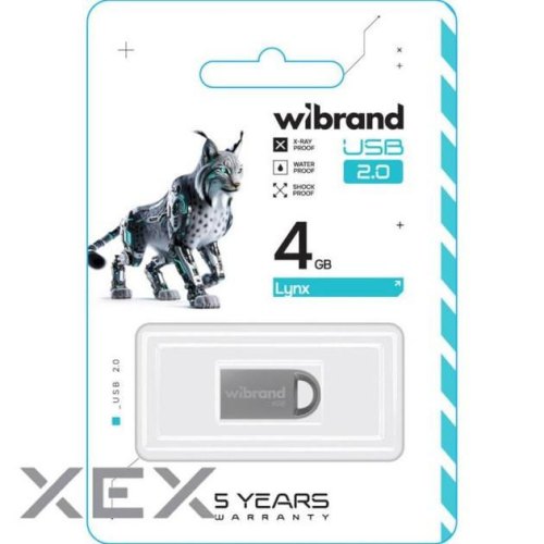 USB Flash Wibrand USB 2.0 Lynx 4Gb Silver