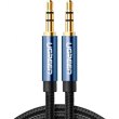 Аудіо кабель UGREEN AV112 3.5mm Male to 3.5mm Male Cable Gold Plated Metal Case with Braid 2m (Black) (UGR-50363)