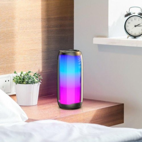 Портативна колонка HOCO HC8 Pulsating colorful luminous wireless speaker Black