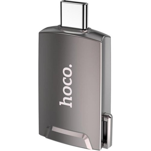 Кабель-перехiдник HOCO UA19 Easy flow Type-C to HDTV adapter Metal Gray