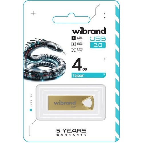 USB Flash Wibrand USB 2.0 Taipan 4Gb Gold
