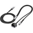 Бездротовий зарядний пристрій HOCO CW54 2-in-1 charging cable iP+iWatch Black