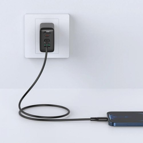 Кабель ACEFAST C3-01 Type-C to iP 3A, 30W, TPE, TPE connectors, Black