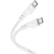 Кабель HOCO X97 Crystal color 60W Type-C To Type-C Light White