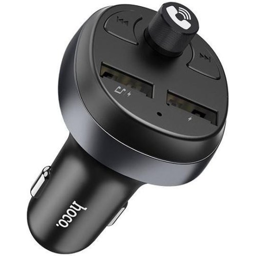 АЗП з FM-модулятором HOCO E41 In-car audio wireless FM transmitter Black