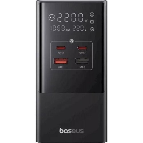 Мережевий зарядний пристрій Baseus PowerCombo Tower Digital PowerStrip 3AC+2U+2C 35W with 1.5m Power Cord EU Cluster Black